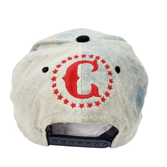 Chicago MU:KA Embroidered Distressed Acid Wash Snapback Cap Hat MUKA EUC - Picture 5 of 12